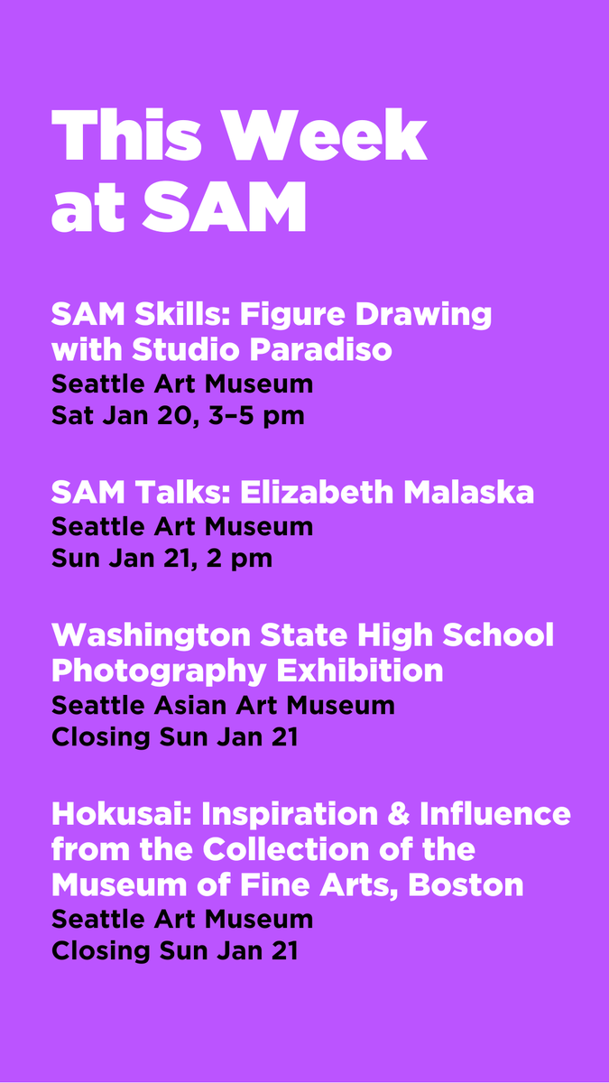 iheartSAM's tweet photo. It's another busy week at SAM! Browse all of our upcoming events happening #ThisWeekatSAM at https://t.co/9gderiSlcf. https://t.co/flWHoQzvla