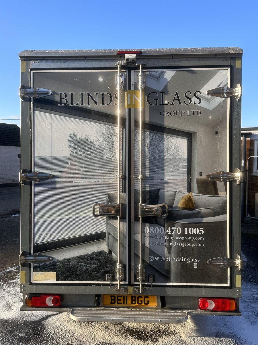 BlindsInGlass's tweet photo. Those that follow Us know Ian likes his vans to be clean, this has done an overnight into the West Country and I caught him cleaning it again today 😂
Perfectly matches the quality of the products that we deliver each and every day #compdoors #blindsinglass #mirror #igu https://t.co/PTw8bCW5VH