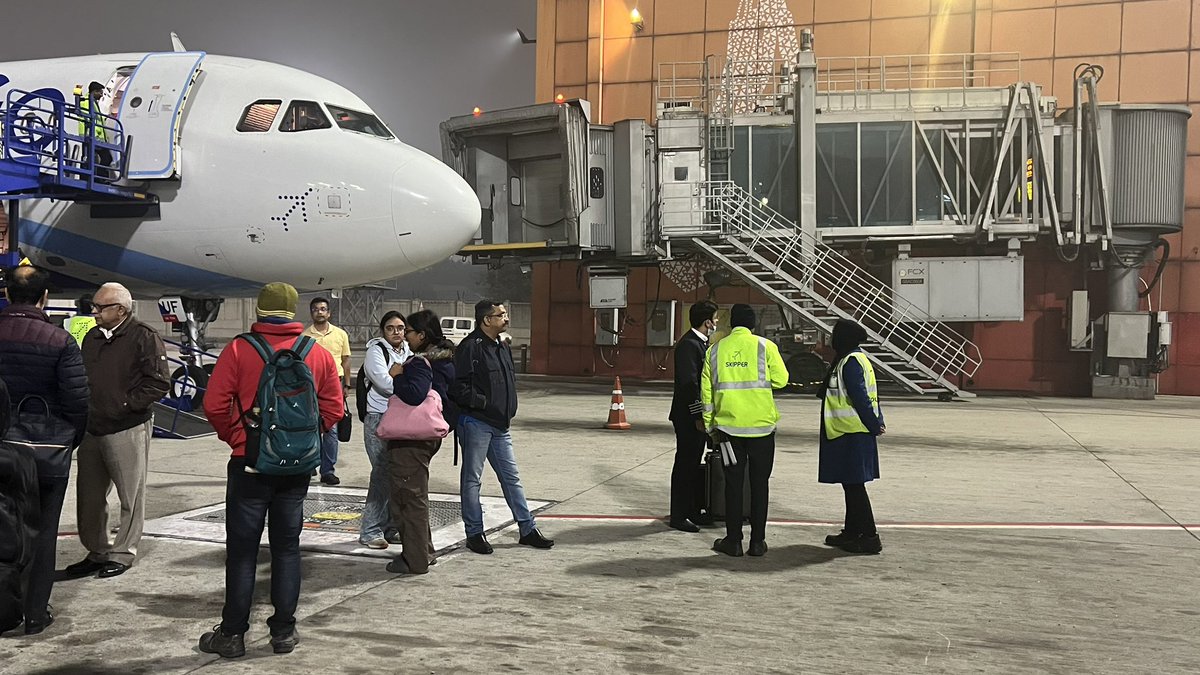 shyatto's tweet photo. @IndiGo6E 5369 passengers made to stand on tarmac for 20 mins at Delhi airport as there are no busses! How much more @JM_Scindia in not stepping in to look at what airlines are doing to passengers?

@narendramodi @ndtv @timesofindia https://t.co/XR93uZxGpZ