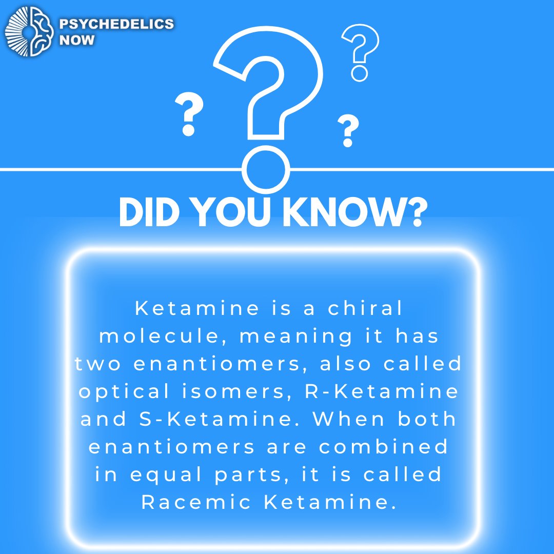 Psychs_now's tweet photo. S-Ketamine, primarily responsible for ketamine's antidepressant effects, is FDA-approved for treatment-resistant depression. It's more potent at the NMDA receptor than R-Ketamine, with rapid effects and a longer duration of action.
#PsychedelicsNow #PsychedelicNews #NewsNow https://t.co/wTAsjMs48y