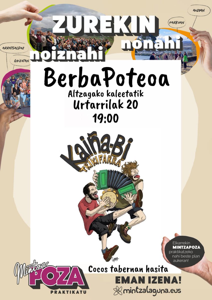 berbots's tweet photo. Etorri #Berbalagunak ezagutu eta euskaraz egitera!

Kaiña-Bi Trikifarra izango dugu! Ederto pasatuko dugu!

#mintzalaguna
@topagunea 
#Berbots
#ErandionEuskaraz
@Erandiokoudala 
@ErandioEuskaraz https://t.co/ONOQD5oLLH