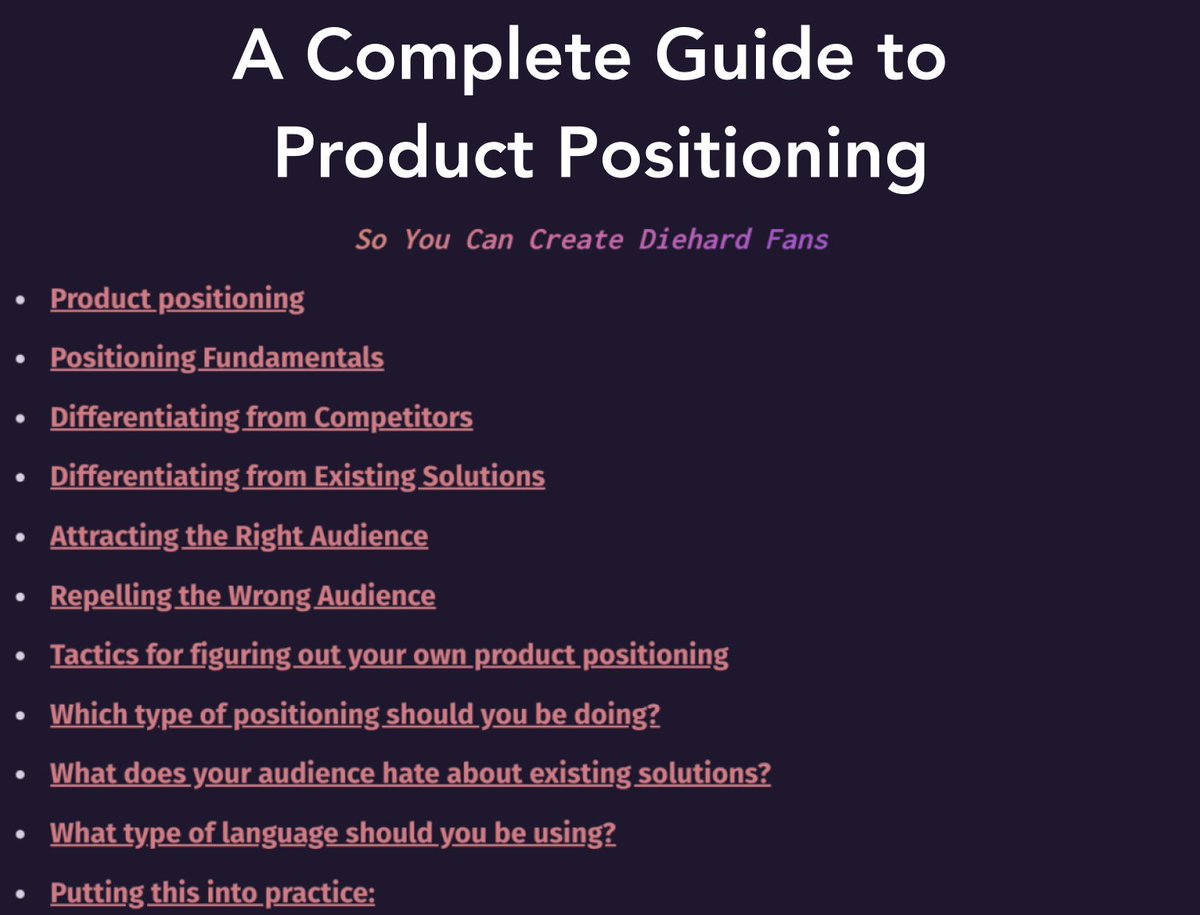 Carl Vellotti (@carlvellotti) on Twitter photo Products live and die by how they're 𝗽𝗼𝘀𝗶𝘁𝗶𝗼𝗻𝗲𝗱
I teamed up w/ startup marketer <a href="/iamjasonlevin/">Jason Levin</a> to build:
🔹 A complete guide to positioning
🔹 Tons of real-world examples
We planned to sell it for $79
But for the next 24h: FREE!
Repost + comment "🚀" and I'll DM Products live and die by how they're 𝗽𝗼𝘀𝗶𝘁𝗶𝗼𝗻𝗲𝗱
I teamed up w/ startup marketer <a href="/iamjasonlevin/">Jason Levin</a> to build:
🔹 A complete guide to positioning
🔹 Tons of real-world examples
We planned to sell it for $79
But for the next 24h: FREE!
Repost + comment "🚀" and I'll DM