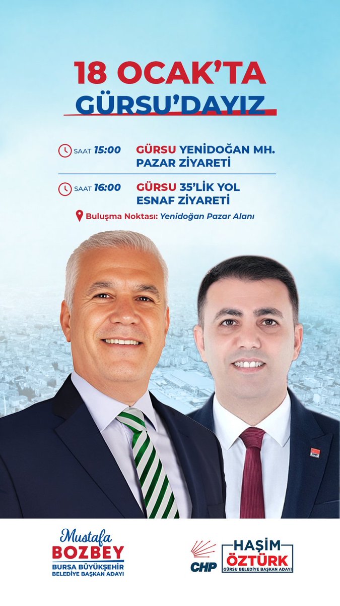 Gürsu ya sözümüz var diyen Haşim Başkan, Birlikte yaşama kültürü ile,bu kentin yaralarını sarmak için, geleceğe dönük sürdürülebilir ve sorgulanabilir bir yaşamı beraber inşa edeceğiz. <a href="/herkesicinCHP/">CHP 🇹🇷</a> <a href="/hasimozturkchp/">Haşim ÖZTÜRK</a> <a href="/mustafabozbey/">Mustafa Bozbey</a> <a href="/muhammettekintr/">Muhammet Tekin</a> <a href="/BursaicinCHP/">CHP Bursa İl Başkanlığı</a> @avmehmetonder__