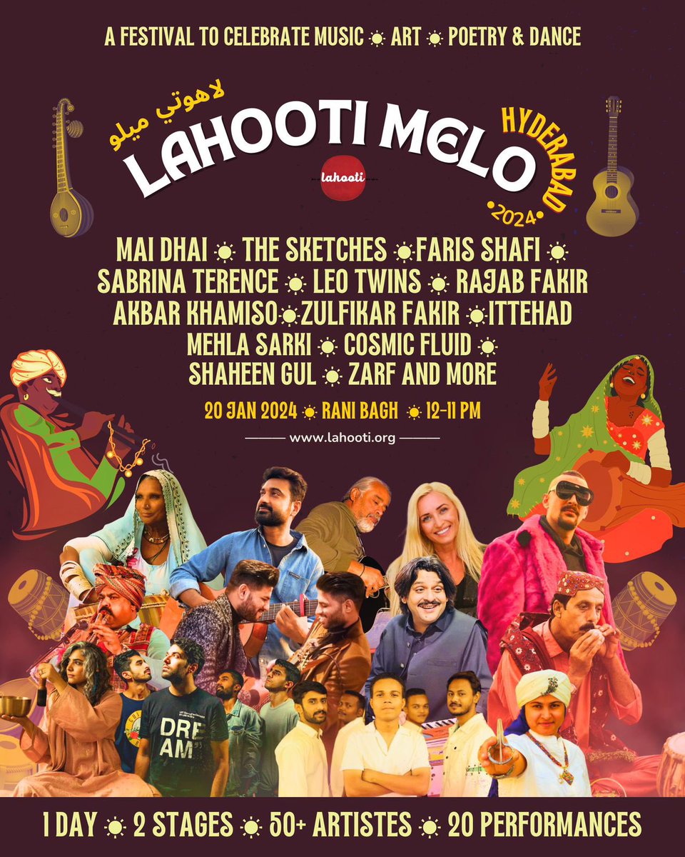 aamir_raza's tweet photo. Full of colors and our culture of celebrating diversity — Lahooti Melo 2024 | Hyderabad Edition | At Rani Bagh https://t.co/mJ077PkLrV
