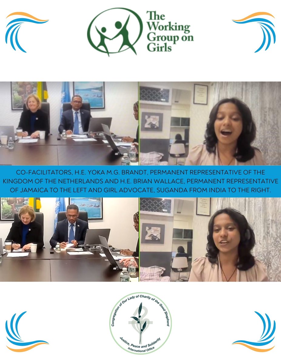 During the Stakeholder Consultations for the Declaration on Future Generations girl advocate Sugandha from India delivered a statement on behalf of The Congregation of Our Lady of Charity of the Good Shepherd and Working Group on Girls. #WGG #summitofthefuture #futuregenerations