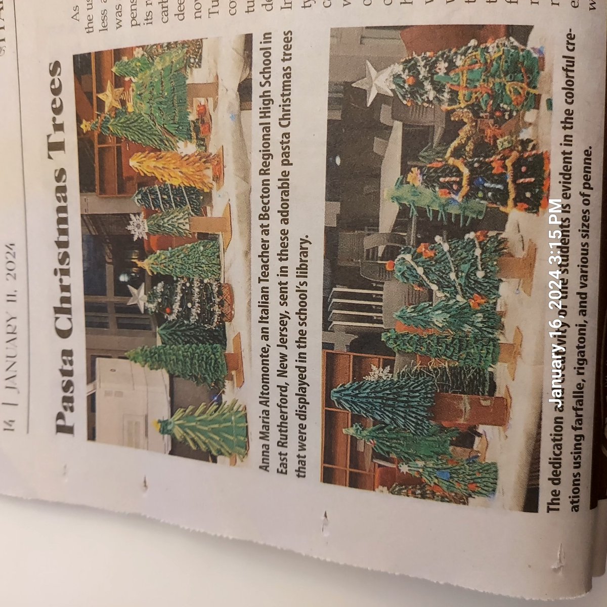 Thank you Italian Tribune <a href="/BectonHS/">Becton Regional High School</a>
