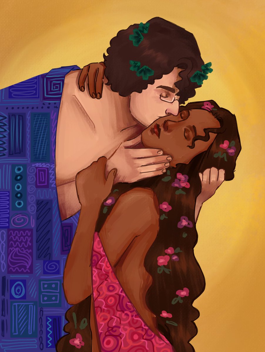 the kiss by gustav klimt with stella and simon #hpii #miraclemusical