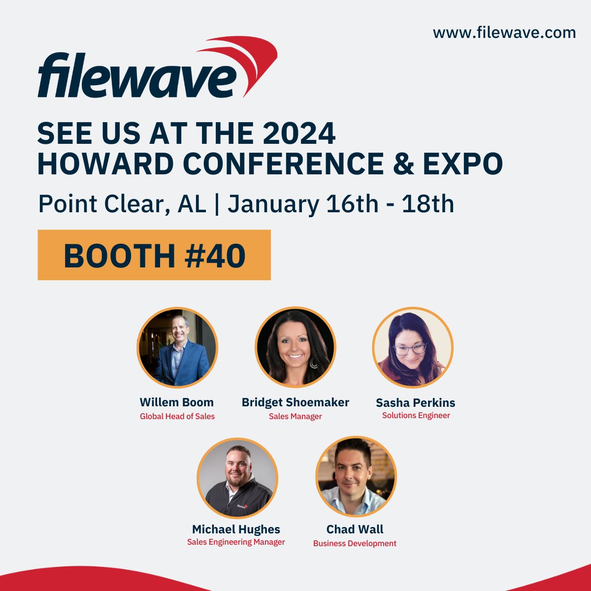 The FileWave team is gearing up for our first event of 2024! We're headed to Point Clear, Alabama for year two at the Howard Conference &amp; Expo. Visit us at Booth #40 to learn how you can easily manage your devices securely and efficiently with FileWave. 🎉