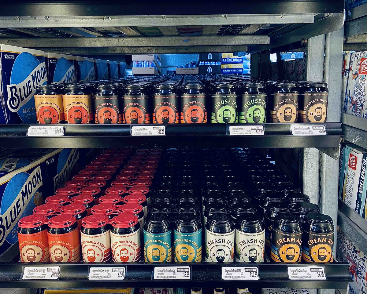 We are loving seeing our beers out and about!  This lineup is looking pretty fly over at Liquor Boy! Tag your favorite spot to grab a 6 pack of Dangerous Man these days! 🍻