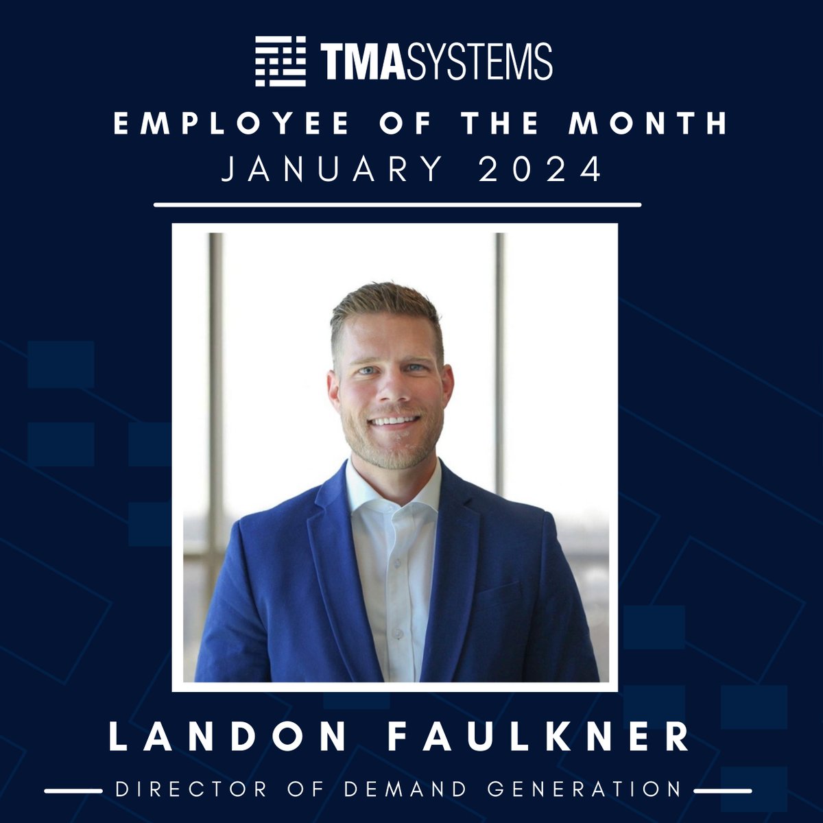 TMA_Systems's tweet image. Join us in celebrating Landon&apos;s outstanding contributions as the Director of Demand Generation at TMA Systems!
Congratulations, Landon, on this well-deserved recognition!

#TMASystems #EmployeeOfTheMonth #CMMS #EAMSoftware #CalibrationManagementSoftware #DemandGeneration
