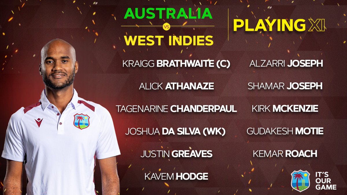 windiescricket's tweet photo. 3️⃣ debutants await their first Test cap!👏🏿
#MenInMaroon https://t.co/XwhS9HYwZM