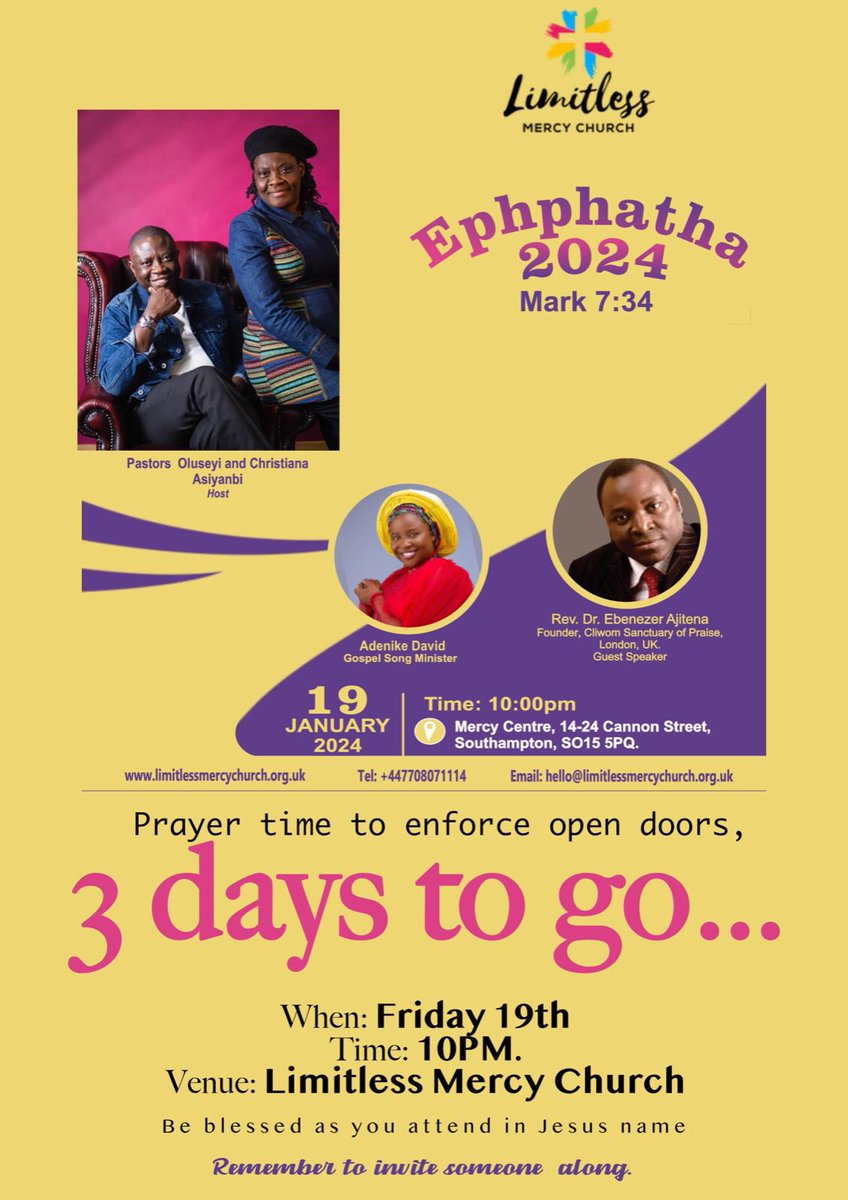 LIMITLESSMERCYC's tweet photo. 3 days to go for Ephphatha 2024 night https://t.co/TBzOfsBIY9
