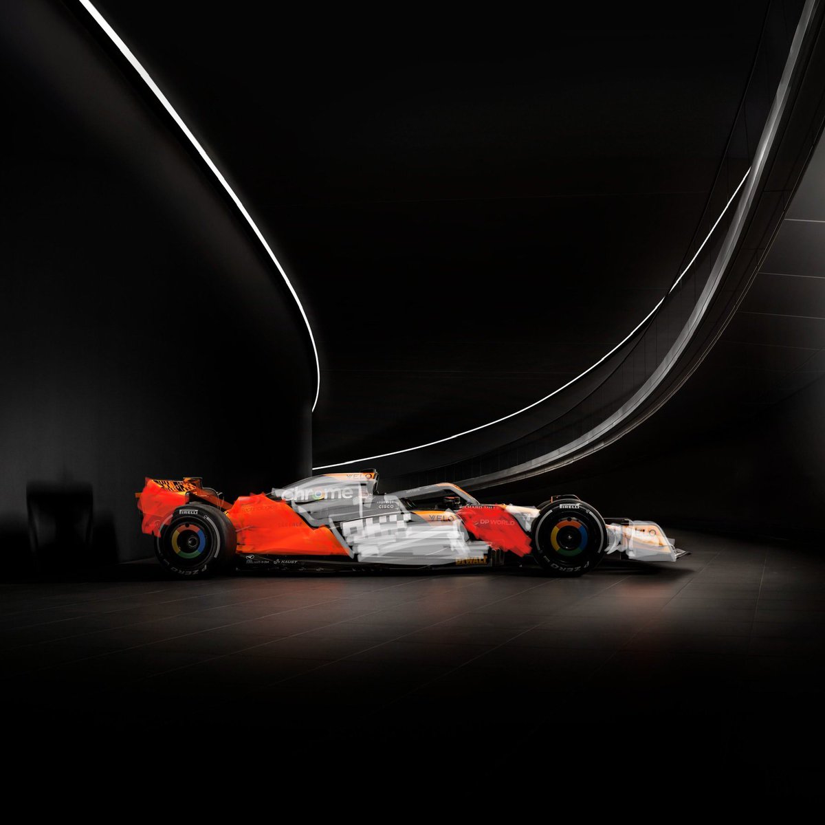 wbuxtonofficial's tweet photo. For anyone who didn’t quite see what my @McLarenF1 post was talking about, it does require a historical reflection to the 80s/90s. The angles and segments are perfect. What once was white and red is now black and orange. (Excuse the quick colouring in job). Love it. https://t.co/XYJsKpewCW