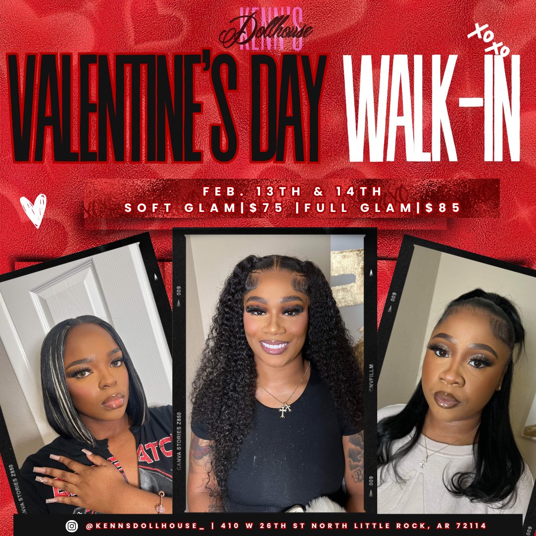 gabriellebrekel's tweet photo. Hey Twitter! I will be hosting a walk in event Feb. 13th & 14th in NLR ! No app. needed! We will have 8 talented ladies provided hair, nails & makeup services 🩷. Hope to see you soon 💐 #UCA24 #UCA25 #UCA26 #UALR24 #UCA27 #UALR26 #UALR25 #UALR27 #PSC24 #PSC25 #PSC26 #PSC27 https://t.co/5UY34lA2Iu