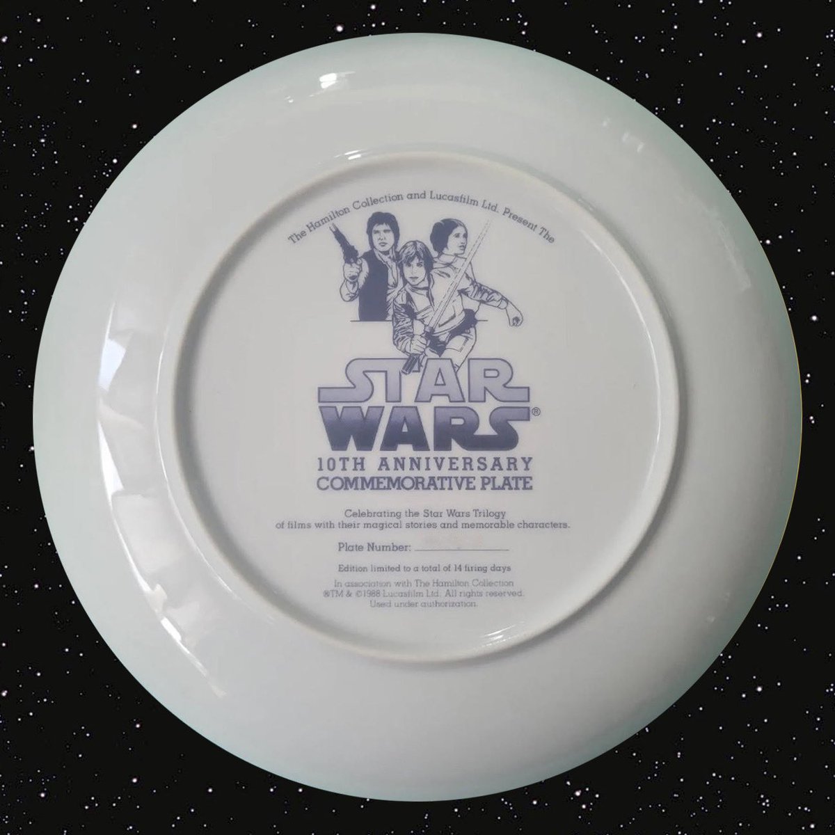 byblackshear's tweet photo. A long time ago, @HamiltonCollect & @Lucasfilm presented the very first commemorative plates to celebrate the @starwars #10thAnniversary trilogy - #byBlackshear ๐จ
#ThomasBlackshear #ThomasBlackshearII #TBii
Produced by: #HamiltonCollection #LucasFilmLtd #GeorgeLucas
#StarWars https://t.co/MdtnjfCBro