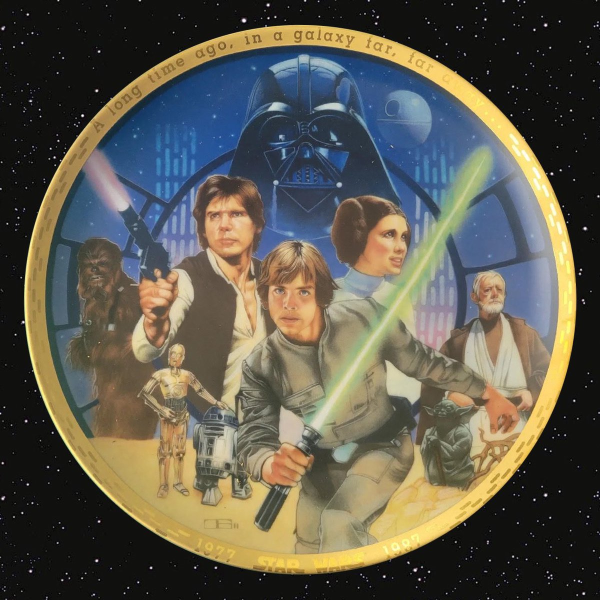 byblackshear's tweet photo. A long time ago, @HamiltonCollect & @Lucasfilm presented the very first commemorative plates to celebrate the @starwars #10thAnniversary trilogy - #byBlackshear ๐จ
#ThomasBlackshear #ThomasBlackshearII #TBii
Produced by: #HamiltonCollection #LucasFilmLtd #GeorgeLucas
#StarWars https://t.co/MdtnjfCBro
