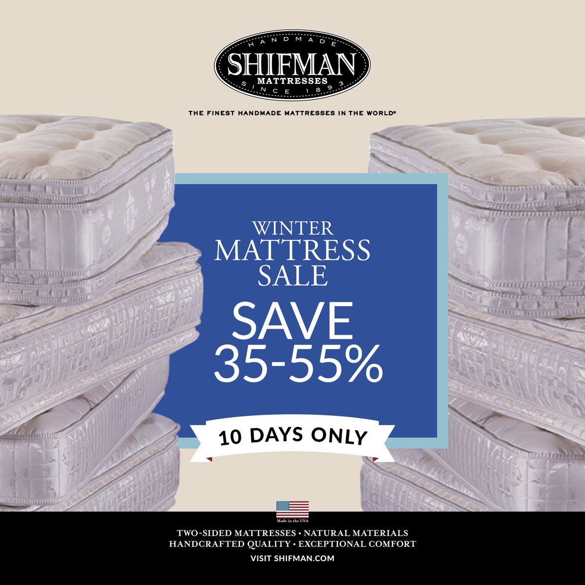 LippmannsFurnit's tweet photo. How did you sleep last night? 
Stop in and save on handcrafted Shifman Mattresses. Sale ends January 20, 2024
@ShifmanMattress #howdidyousleep #Peoria https://t.co/5NeKLjgYuF