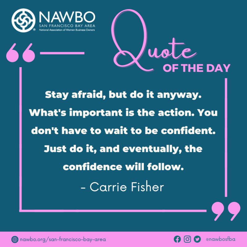 NAWBOSFBA's tweet photo. Starting your entrepreneurial path is a blend of uncertainty and excitement. It's in taking that leap that you'll find your footing and begin to make progress toward your business goals.

#NAWBOSFBA #WomenInBusiness #NAWBO #sanfranciscobayarea #entrepreneurship #successmotivation https://t.co/GL8kTQUF45