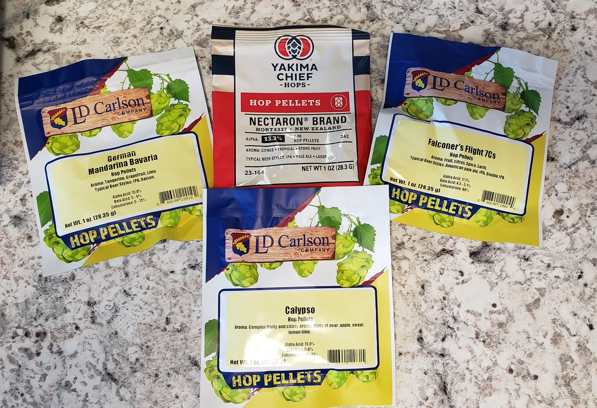 New 1oz Hops in stock!
#nectaron #calypso #mandarinabavaria #falconersflight7cs 
#shoplocal #shopkilleentexas #homebrew