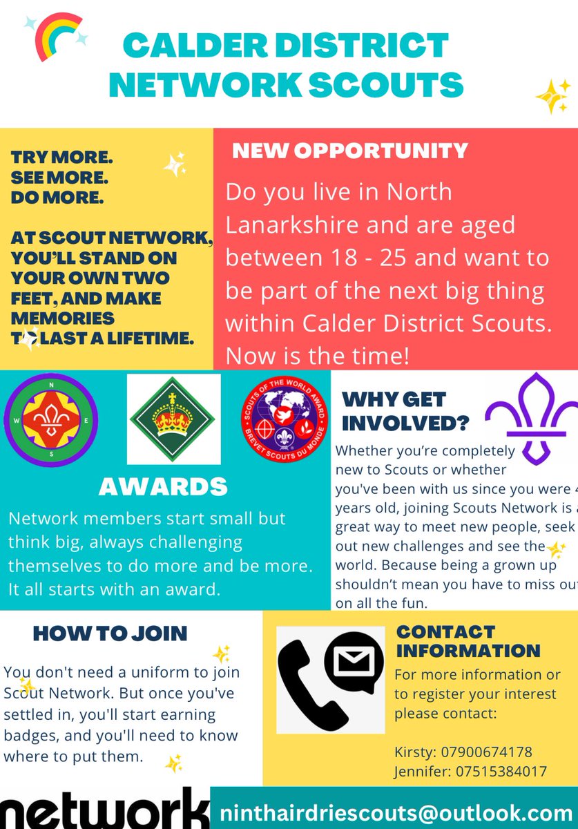 New opportunity to get involved in scouts for young adults 18-25. @ClydeScouts @ScoutsScotland @9thAirdrie @kirstydofe