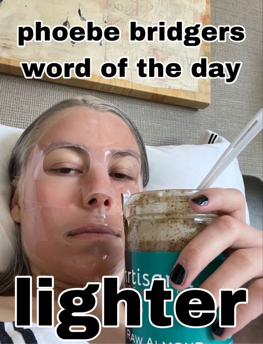 phoebe bridgers word of the day is: Lighter
1/16/23