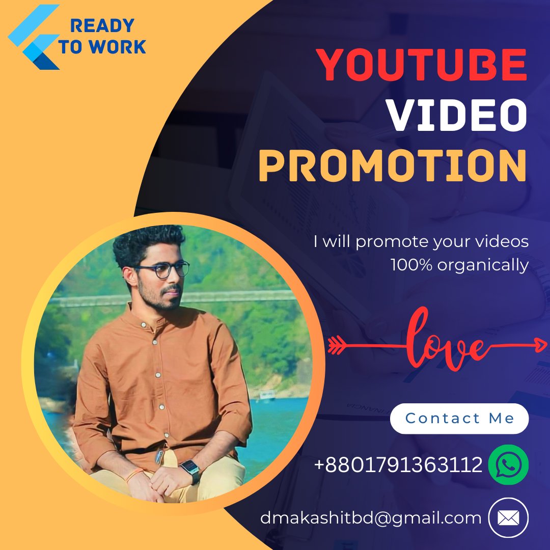 I will promote your YouTube video 100% organically through Google Ads campaigns. My only goal is to satisfy the client.

#dmakashitbd #christmas #winter #happynewyear #model #modelsofinstagram #artist #artistsoninstagram #pinterest #twitter #viral #viralreels #soundcloud
