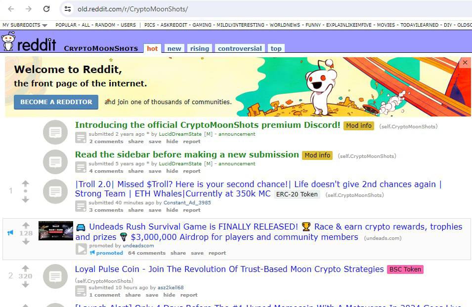 Troll2ERC20's tweet photo. We are top #1 reddit on cms

together we rise #TROLL2 

#TROLL2ARMY #TROL20 #TROLL #TROLOLOLO #TROLLTWO https://t.co/G1cabiHO0e