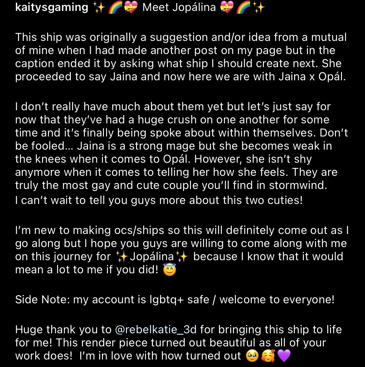 kaitysgaming's tweet photo. Here’s a little bit about ✨Jopálina✨

Insta: kaitysgaming

#worldofwarcraft #alliance #wowtwt https://t.co/0KcbMRcakB