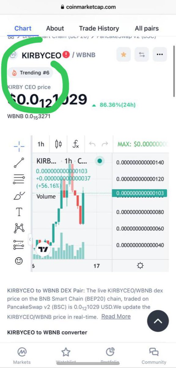 #KIRBYCEO Trending #6 on CMC DEX, Let's reach Top #1 💖🚀

Dex: coinmarketcap.com/dexscan/bsc/0x…

#KIRBY $KIRBY #KIRBYCEO #BNB