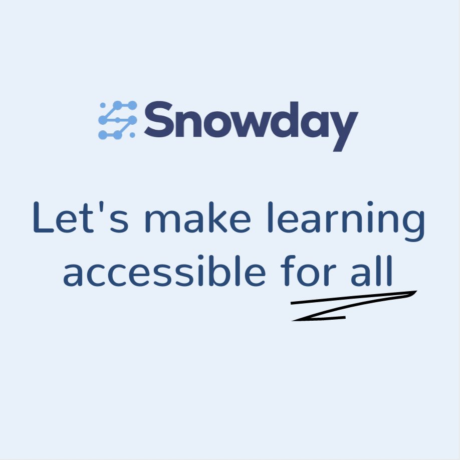 SnowdayEdu's tweet photo. Education asymmetry is real. Not everyone has access to college prep or counselors. We're trying to help bridge this unfair gap in education so that everyone can find out-of-school budget-appropriate opportunities they're passionate about. #learning #EducationForAll https://t.co/jjhfZdC8Wt