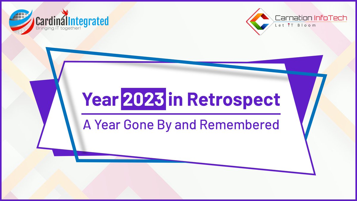 Int_Cardinal's tweet photo. From achievements that pushed boundaries to memories that warmed our hearts, it's never too late to revisit the essence of a remarkable year. 🎥 Join us on this nostalgic journey! 

https://t.co/ZcYtnXJdBk

#2023inRetrospect #carnationinfotech #cardinalcarnationgroup #ccg https://t.co/tZdOdGOEz1