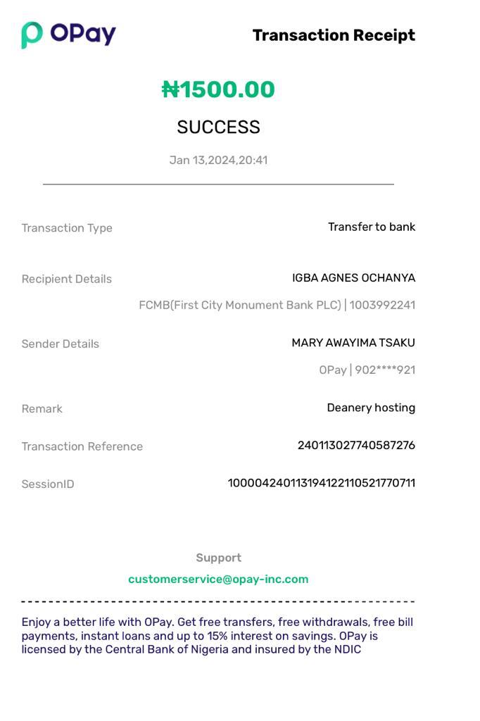 9iceAg's tweet photo. Some one sent money to my @MyFCMB account from @OPay_NG since Saturday and I haven't been credited. 
Attached is the receipt of the transaction.

@MyFCMB 
@OPay_NG https://t.co/ovC5kC2D8N