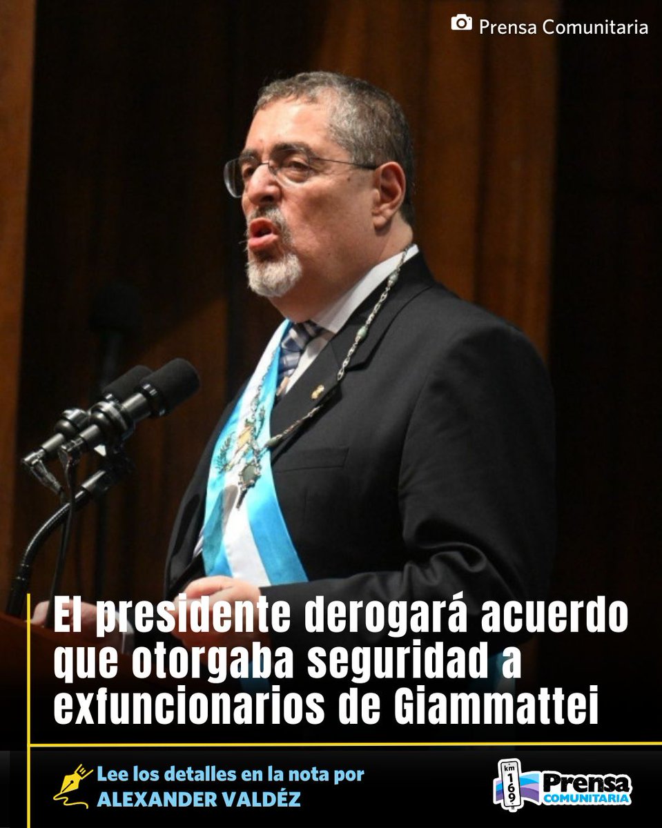 PrensaComunitar's tweet photo. #ArévaloPresidente 🇬🇹 Arévalo anulará acuerdo de Giammattei y enviará carta a Consuelo Porras
 
“Porque es un abuso y un mal uso de recursos”, el presidente anunció que anulará el acuerdo que garantiza carros blindados y guardaespaldas para los exfuncionarios de Giammattei

@J_AlexValdez   📌
https://t.co/Ddti8IjzdA
