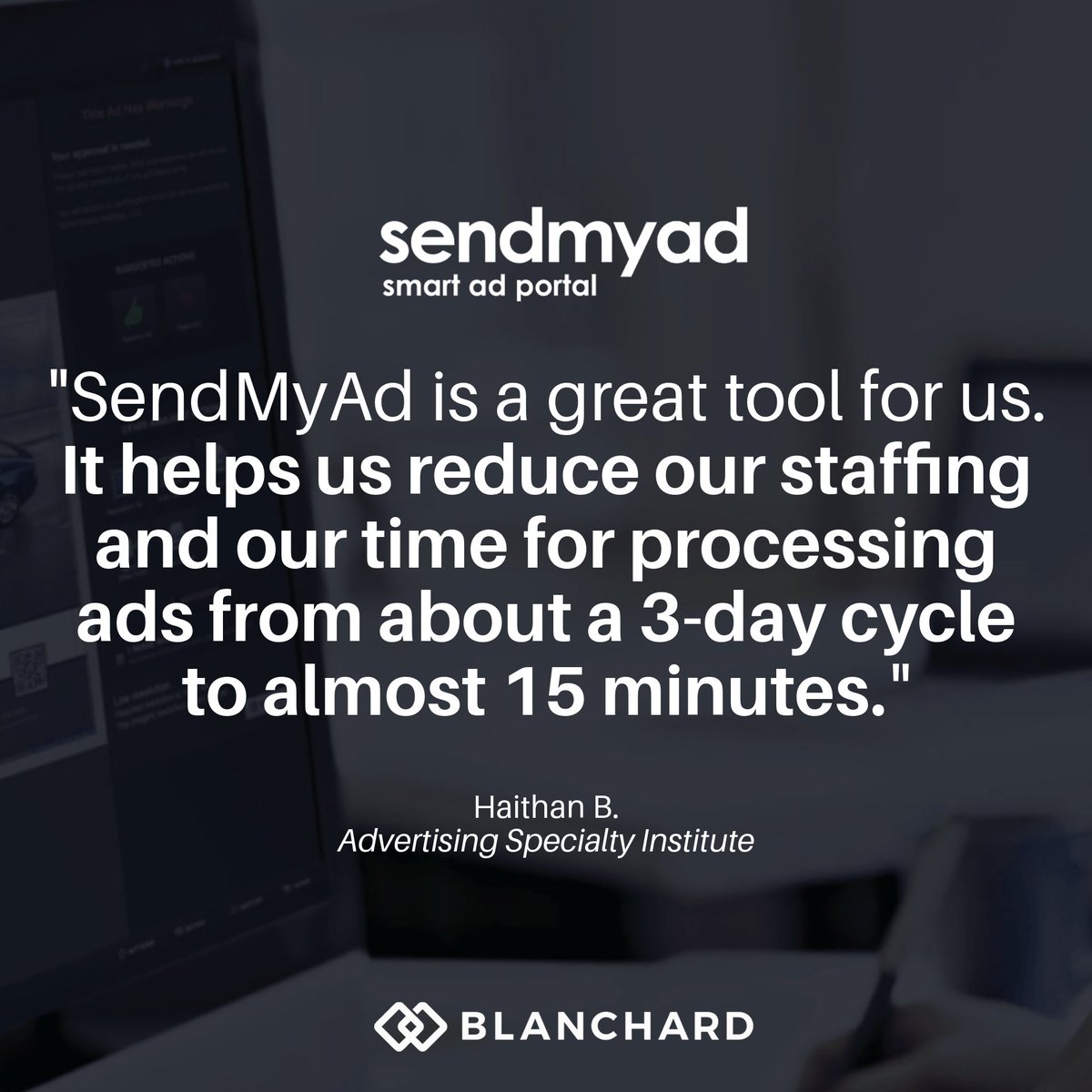Blansys's tweet photo. Let's be honest — manually collecting #advertising assets is hard work. We don't think you should do it anymore.

Ready for the better way? It's time to check out SendMyAd.

👉https://t.co/SKaYRg8cYs https://t.co/aq2Om46Wmw