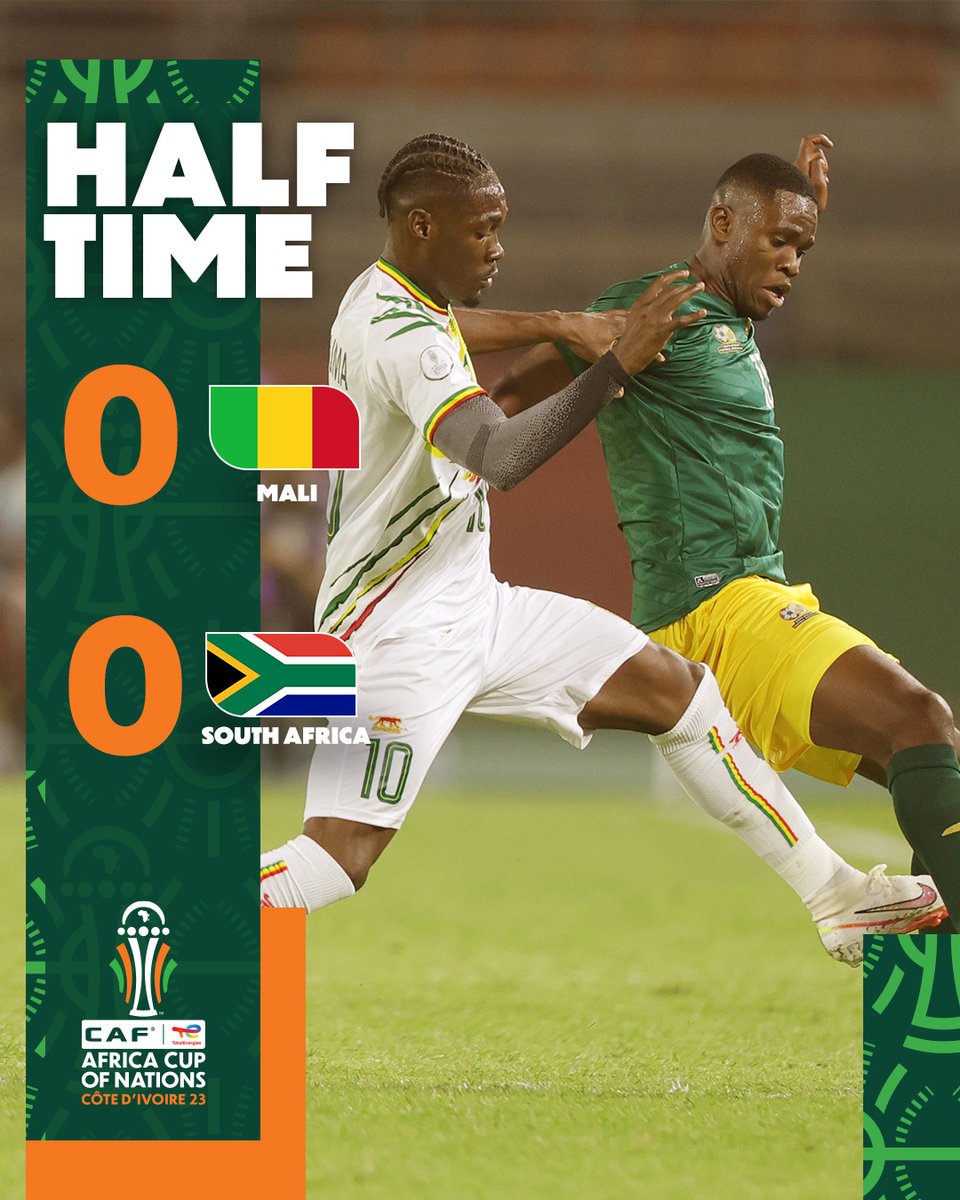 HALF-TIME!

Nothing to separate both teams at the break. 🤝

#MLIRSA | #TotalEnergiesAFCON2023