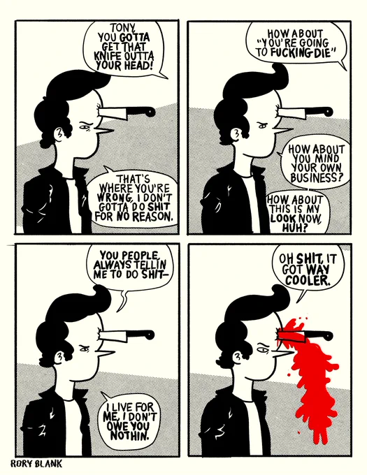 knife in head