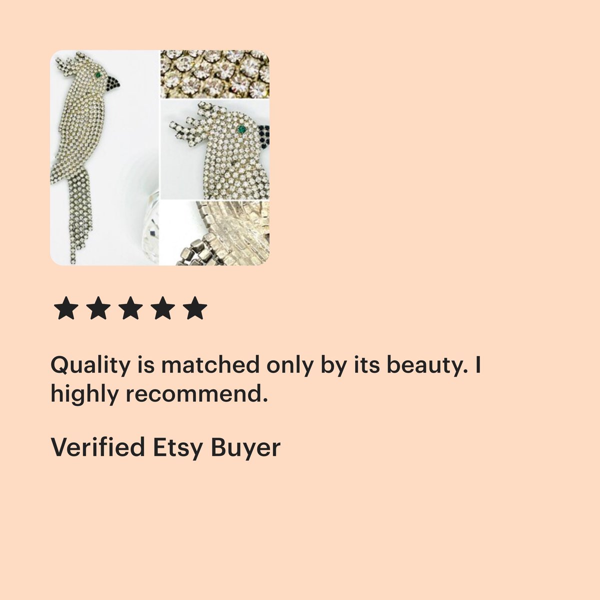 Thanks for the review ✨ #MHHSBD #Craftbizparty #parrotjewelry #vintagebrooch #etsyvintagejewelry bobbydazzlersjewelry.etsy.com #bobbydazzler