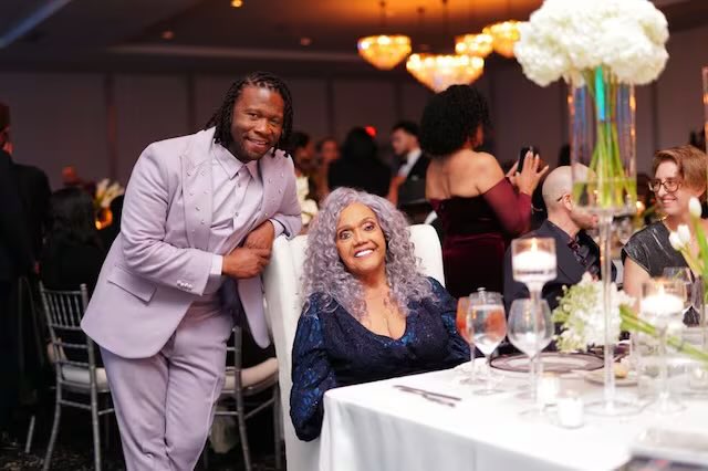 Transgender activist and House of GG founder Miss Major Griffin-Gracy received the first ever Pioneer of the Year. Joining her at Black and Iconic Soiree was BET executive Tiyale Hayes (standing), who created the program promoting Black love, joy, power and pride.

📸 2024