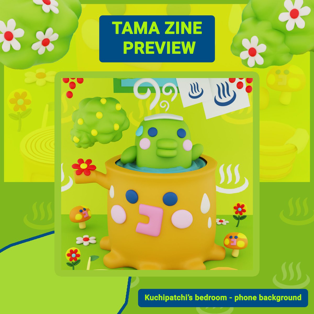 Preorders for "#Tamagotchi Zine" are now open ‼️

Preview of my piece for <a href="/tamazineonline/">Tama Zine</a> 💚♨️

 [#b3d #blender3d #TMGC  #たまごっち]