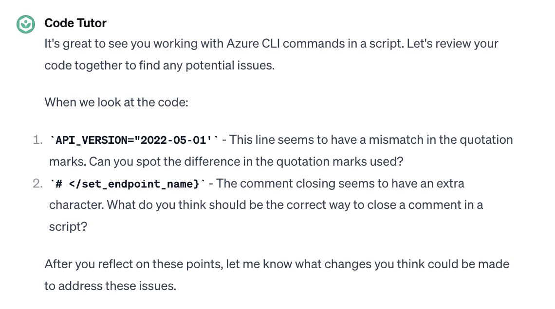 asadsyed639's tweet image. 1. CODE TUTOR:

-  A powerhouse from Khan Academy to Unlock your coding potential
- Perfect for students and professionals
- Not just a code writer, but an intelligent assistant
- Hands-on guidance!
- Your guide to success!

#CodeTutor #CodingExcellence