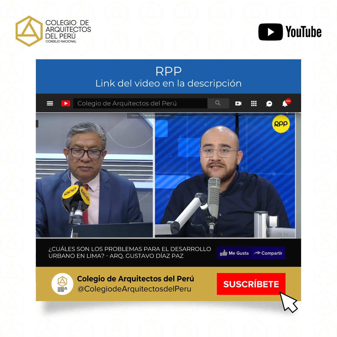 cap_cn's tweet photo. #CAPinforma
Entrevista en RPP al Arq. Gustavo Díaz. Tema: ¿cuáles son los problemas para el desarrollo urbano en Lima?.
Link de la entrevista: https://t.co/o8rNq42oSq https://t.co/x9xfuUM2Wt