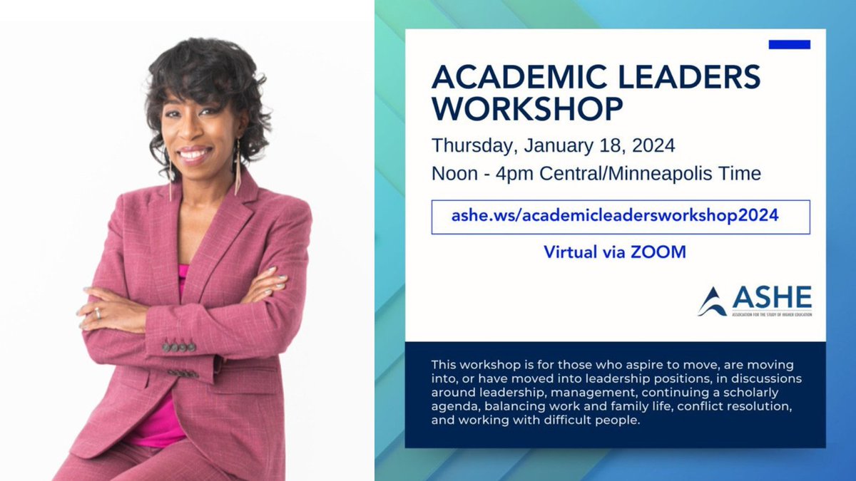 Pitt School of Education on X: This Thursday: Interim Dean Eboni M.  Zamani-Gallaher (@emzgallaher) will present on Managing People and  Fostering Entrepreneurialism during the @ASHEoffice 2024 Academic Leaders  Workshop.  https