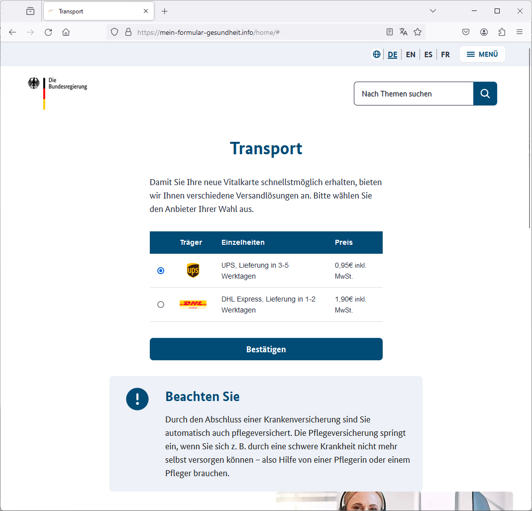 neoxmorpheus1's tweet photo. Die Bundesregierung will Deine Krankenversicherungskarte aktualisieren? Vorsicht: #Phishing
Unter dem Vorwand von geringen Portokosten wollen Betrüger an Deine Kreditkartendaten gelangen.
Link nicht anklicken! Keine Daten eingeben! https://t.co/uOteOdoajl
