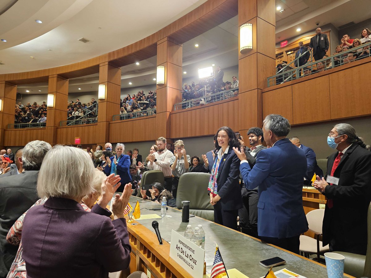 NMHouseDems's tweet photo. The #NMLeg called to order the 2nd session of its 56th Legislature today at Noon. Thank you to all our honored guests, friends, family, &amp; members of the public who joined us or tuned in to celebrate this exciting day &amp; kick off the 30-day session. ⅓ https://t.co/netpVUS5Fo