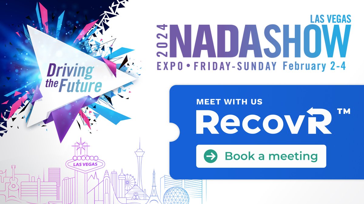 RecovR4Dealers's tweet photo. Come see us at #NADASHOW at booth 6550N for a live demo of our cutting-edge dealership lot management, theft recovery, and key management solution that has generated millions of dollars in additional revenue for our top dealer partners. https://t.co/JRqPrpnGPf #NADA24 https://t.co/4Ign3Lnu1H