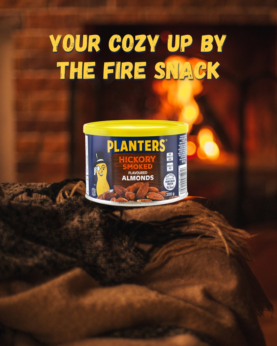 Hickory Smoked Almonds make for the ultimate cozy up by the fire snack.