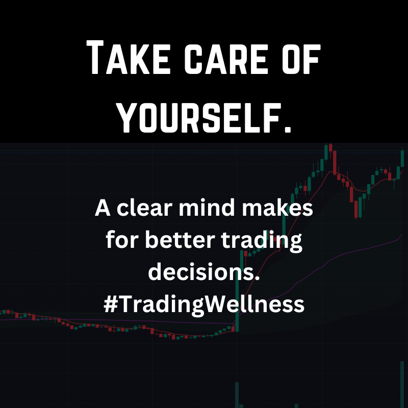 dtradersjourney's tweet photo. Take care of yourself. A clear mind makes for better trading decisions. #TradingWellness https://t.co/rupU4EHXiZ