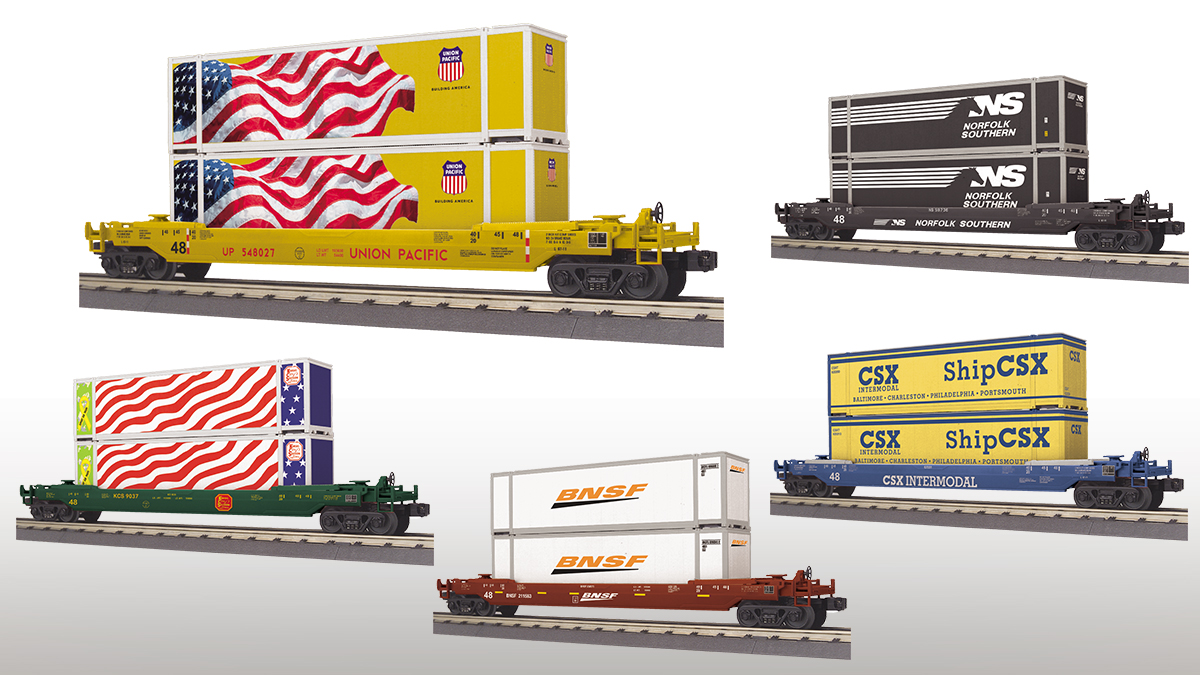 M.T.H. Electric Trains has announced the 2024 O Gauge RailKing Husky Stack Car in five different liveries.  The cars will be available in limited production quantities and slated to begin shipping to M.T.H. Authorized Retailers in June 2024.  Learn more: mthtrains.com/news/833