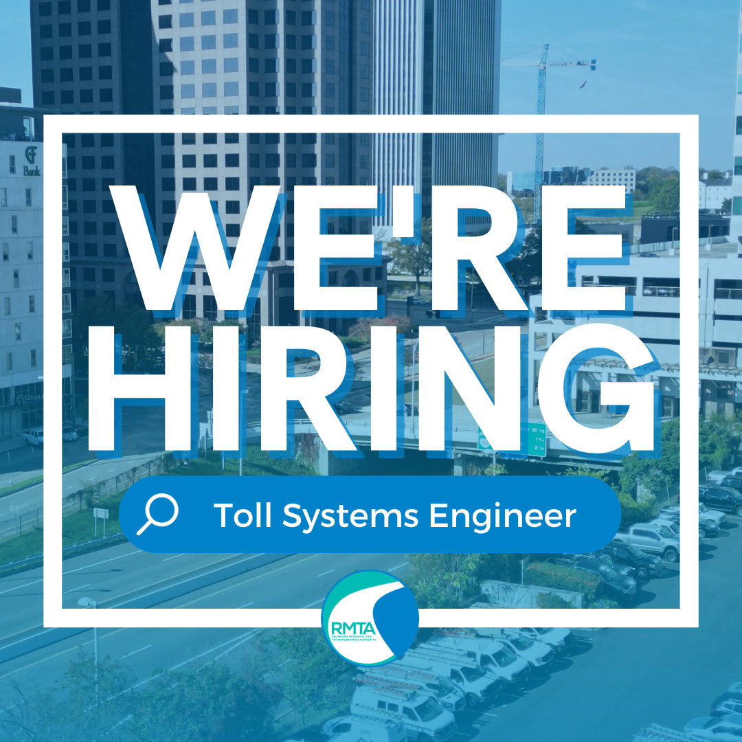 RMTAOnline's tweet photo. JOIN OUR TEAM! 👷

RMTA is looking for a Toll Systems Engineer to spearhead information technology project management, system and infrastructure design and maintenance, data and systems analysis.

Ready to be a part of a dynamic team? Apply at the #LinkinBio 🔗 https://t.co/n1bZKeMRjV