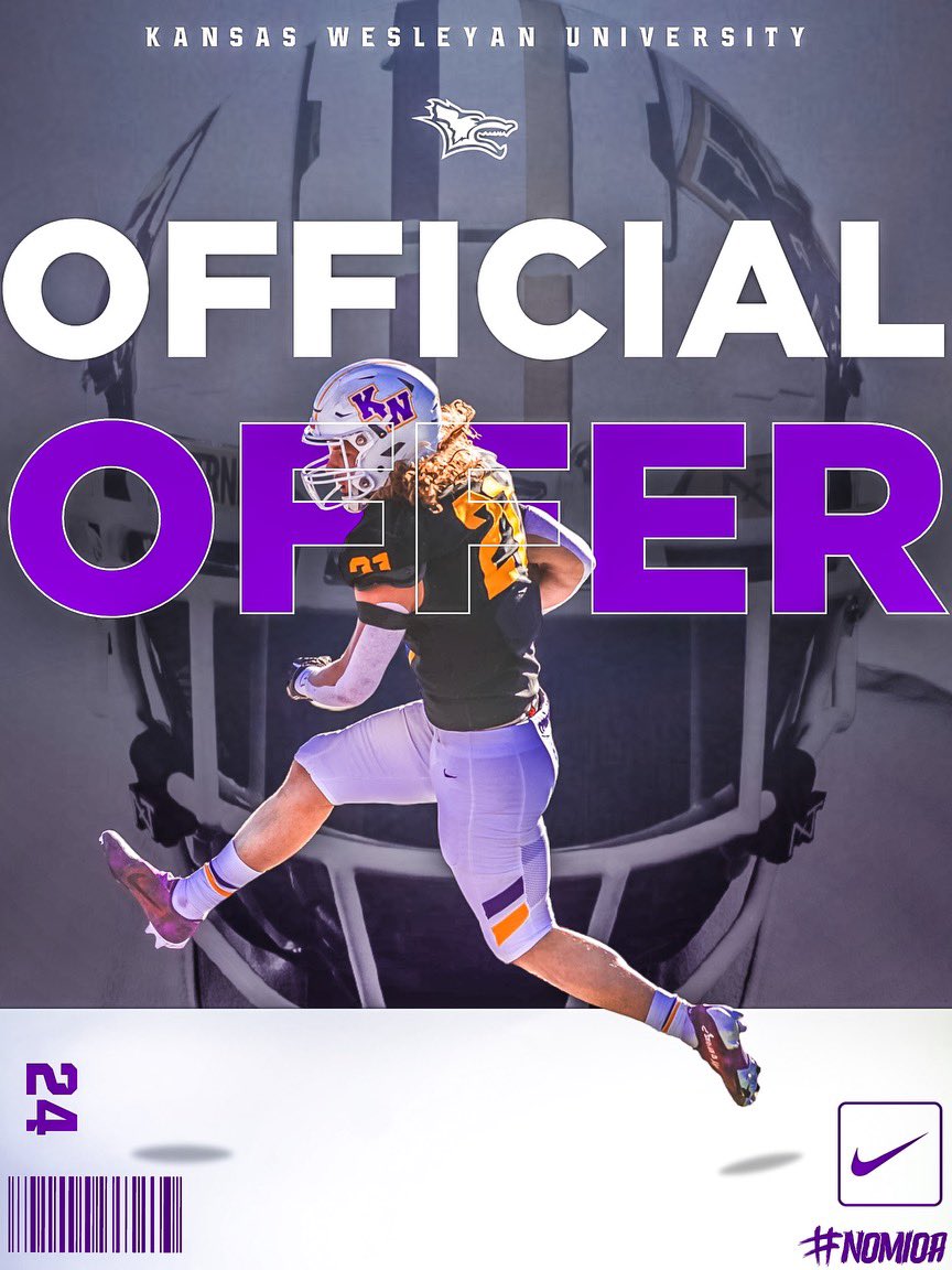 BryceFranklin22's tweet photo. After a great conversation with @Bargas_KWU I would like to say I have received my 1st  offer from Kansas Wesleyan University! @Coach_Okunnu @Prep2Play https://t.co/MVe6dZ0fHe